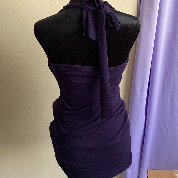 La Scala- Purple halter dress with gems - Picture 2 of 4